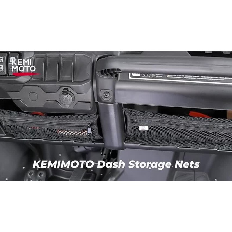 KEMIMOTO UTV Dash Storage Cargo Compartment Nets for Can Am