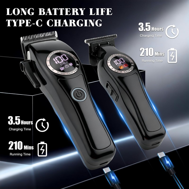 Lanumi Hair Clipper for Men Professional Clipper and Trimmer Set