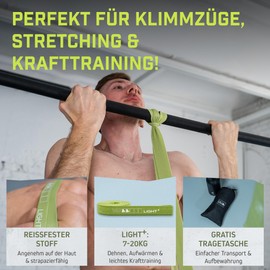 Wild Instincts® Fitness Band Made of Fabric Light+ / Resistance Bands Long / Gymnastics Band Fabric / Fitness Bands Long / Training Bands / Long Resistance Bands / Sports Bands Fitness