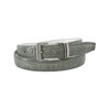 CTM® Leather Croc Print Dress Belt with Clamp On Buckle,