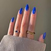 Royal Blue Press on Nails Short Almond Shaped, KQueeenst Short