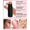 2Pcs Cream Blush Stick,Multi-Use Blush & Highlight Stick For Cheeks,