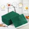 10 PCS Heavy Duty Scour Pads,Green Scrub Pads,Diamond Sponge Cleaning