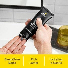Lumin Limpiador de carbón No-Nonsense para hombre (2 unidades): desatasca los poros de aceite, suciedad y contaminación, experimenta una cara suave y 