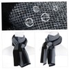 LIFKOME 1pc Men Wool Knitted Scarf Warm Plaid Neckwear for