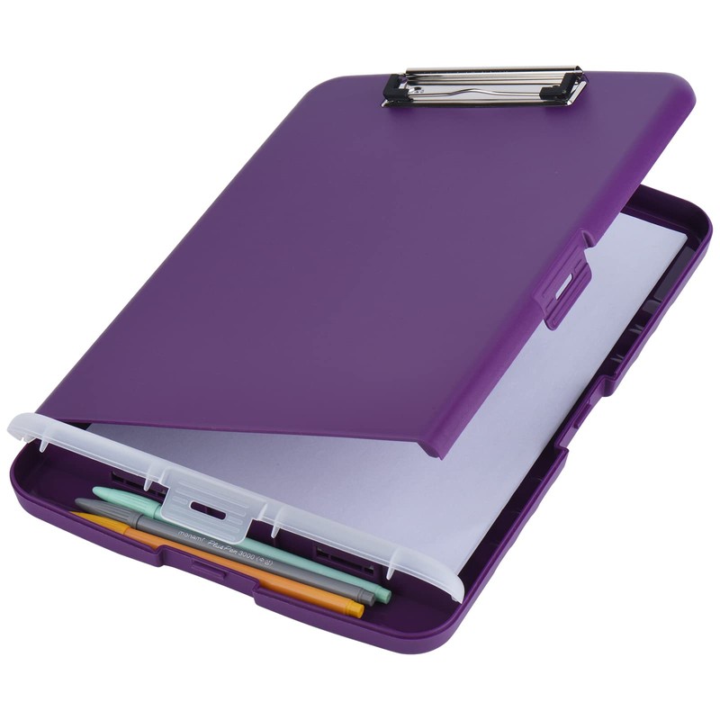 ZCZN Plastic Clipboard with Storage, A4 Clipboard Folder with Separate