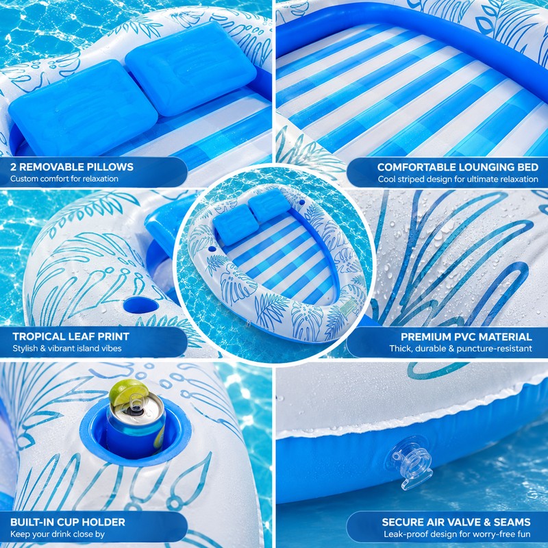 Heart-Shaped Inflatable Pool Lounger for Adults – Oversized PVC Floating