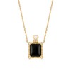 MYEARS Gold Necklace for Women Perfume Bottle Pendant Gemstone Black