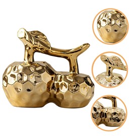 GLEAVI Ceramic Cherry Figurine Large Decorative Fruit Sculpture for Home Office Tabletop Centerpiece Vibrant Indoor Decor for Mother Day Christmas Anniversaries