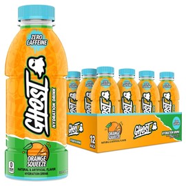 GHOST Hydration Drink Orange Squeeze - RTD Sports Drinks with Electrolytes fo...