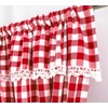 Householdfurnishing Embroidered Kitchen Window Pair Curtains Set Rod Pocket with