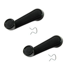TRQ Window Crank Handle Set Black Compatible with 73-04 Toyota