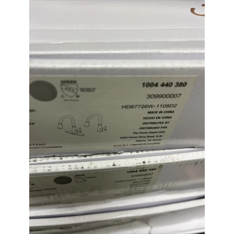 Glacier Bay Fairhurst Single-Handle Pull-Down Kitchen Faucet Stainless Steel