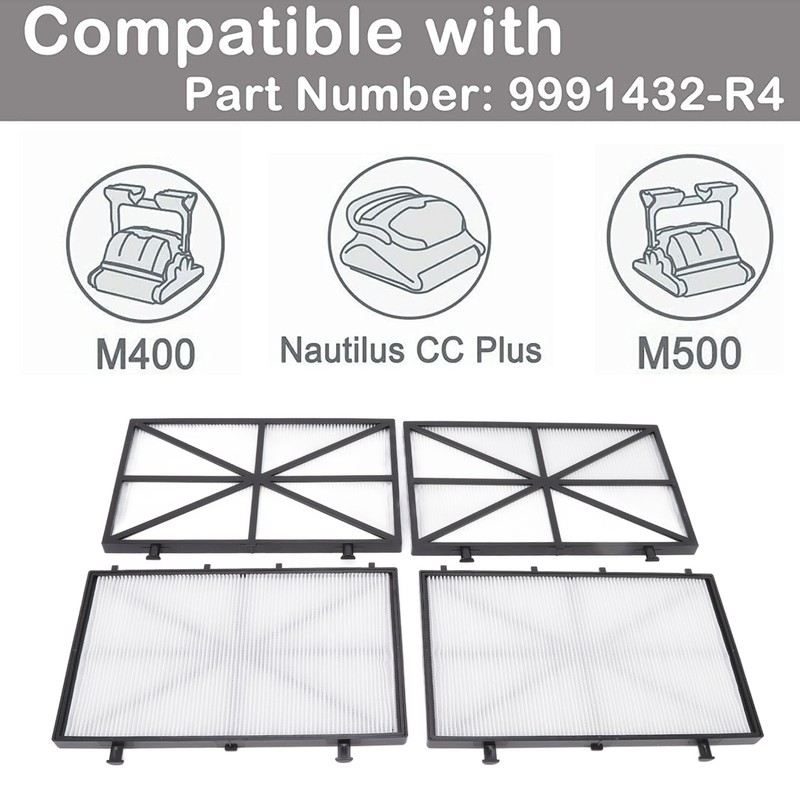 4Pcs Ultra Fine Cartridge Filter Panels Replacement Robotic Pool Cleaner