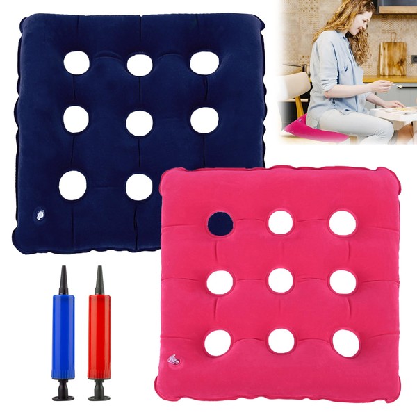 Air Inflatable Seat Cushion, 2Pcs Air Inflatable Cushion, Inflatable Air