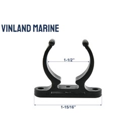 Vinland Marine Boat Stowage Clip for Ø1-1/2, Fishing Tool Holder, Fishing Rod Holder Clips, Boat Hook Holder, Boat Ladder Clip. Boat Paddle Holder, Boat Tool Holder, Broom Clip Storage, Oar Holder