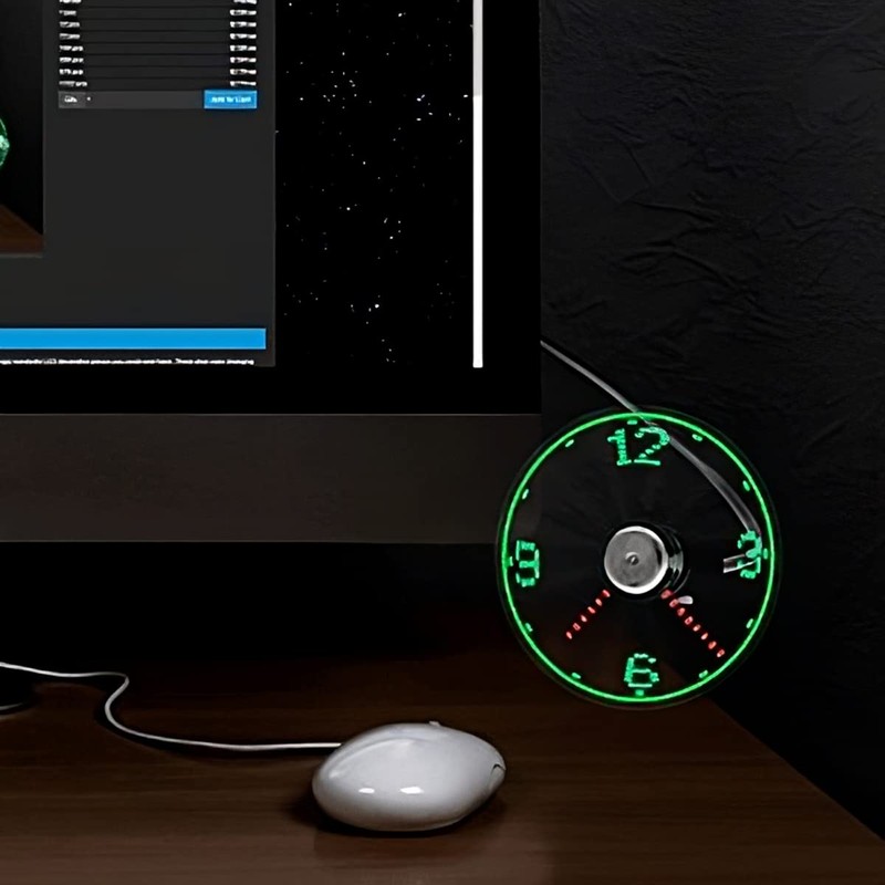 blinkee LED Fan Clock with USB Connection | 13.5 Inch