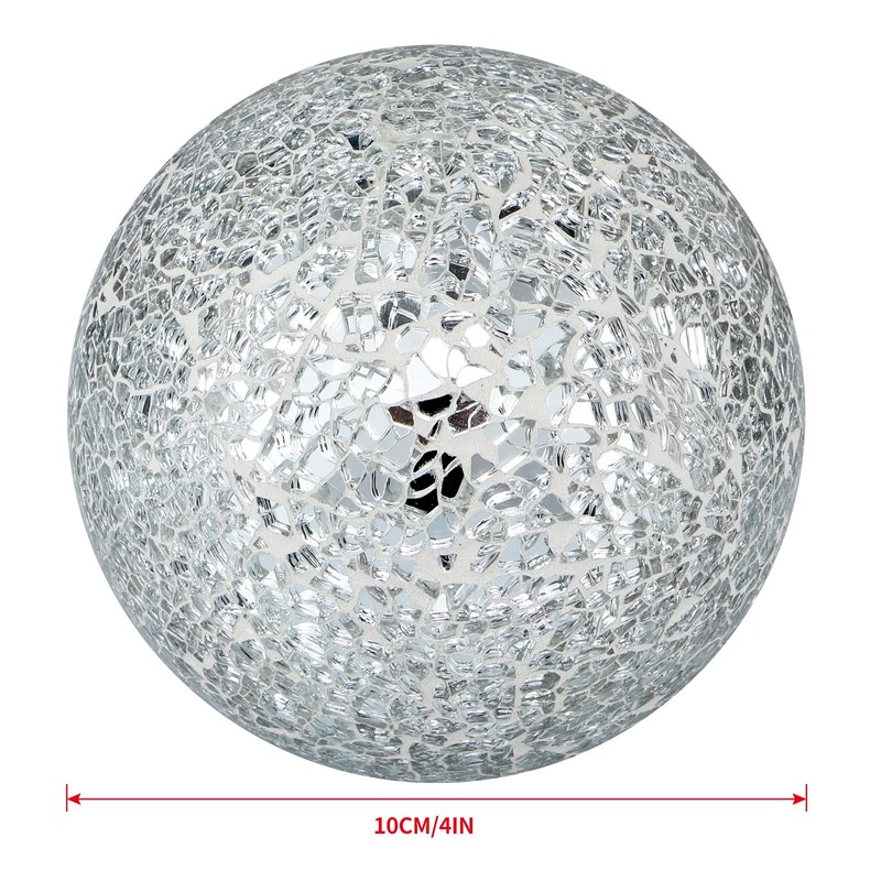 MDLUU 4" Decorative Orbs, Mosaic Sphere Balls, Centerpiece Balls for