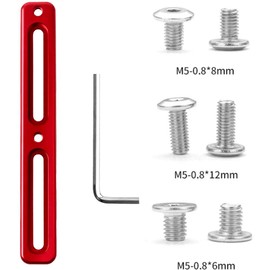 1 x Bicycle Bottle Holder Adapter with Screws, Adjustable Devices Bottle Holder Adapter, Bicycle Adapter for Small Frame Geometries (Red)