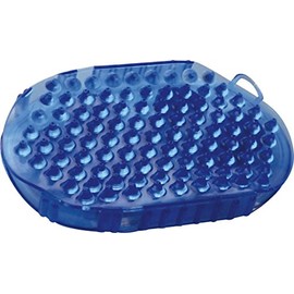 2 in 1 Cleaning Glove with Curry Comb, Royal Blue, PVC