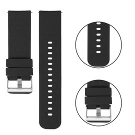 TenCloud Bands Compatible with Fitpolo IDW13 IDW19 Band Adjustable Wristbands Silicone Smartwatch Band (Black)