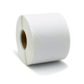 OEka 2 Inches Round Direct Thermal Labels Blank Shipping Labels Address Labels 500Pcs/Roll Compatible with Rollo & Zebra Desktop Printers (White, 1 roll)