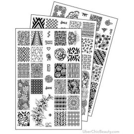 Uberchic Colección #11 Con 3 Placas Para Estampado De Uñas