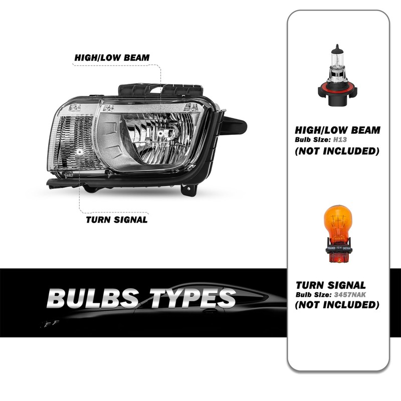SOCKIR Headlight Assembly Fit for 2010 2011 2012 2013 Chevy