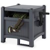 Suncast Garden Hose Hideaway Storage Reel Box, Cyberspace Grey –