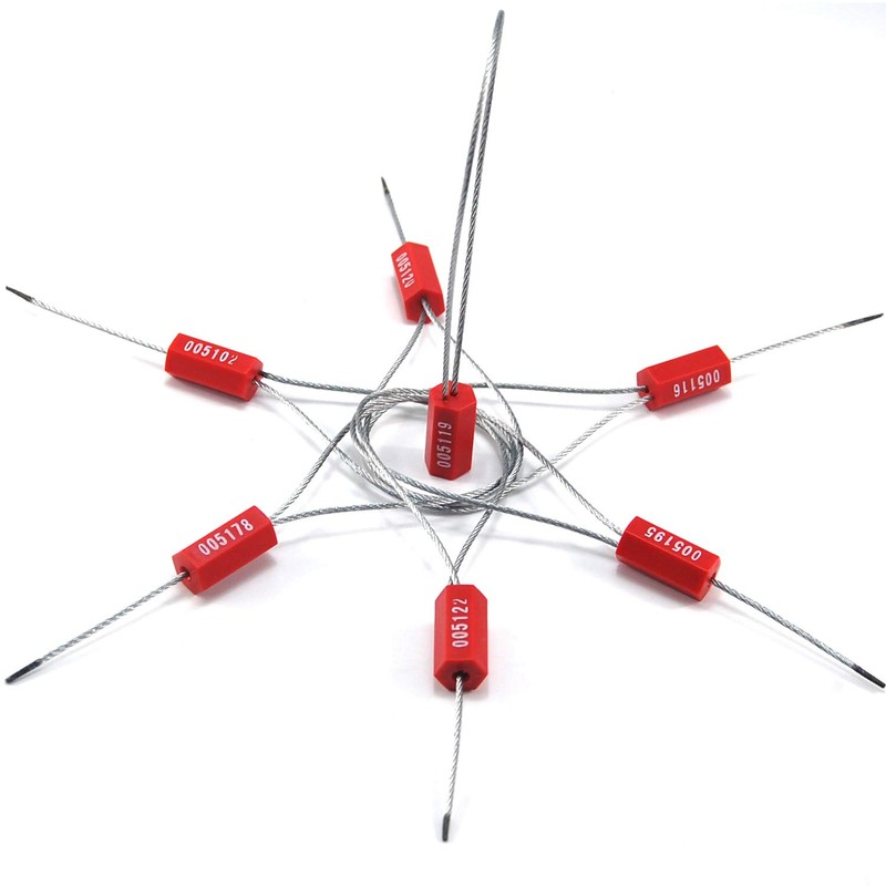 50pcsPull-Tite Steel Wire Cable Seals Numbered Tamper Proof Security Tags