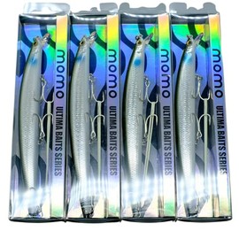 momolures - Shore Line Minnow 170F Double Wire Silent Weight Transfer System for Bass, Seabass, Salmon lure Fishing (BORA x4pcs)
