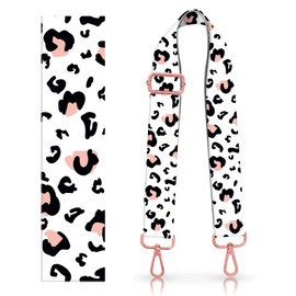DANHRO Wide Purse Strap Replacement Crossbody Handbag Shoulder Strap Adjustable Bag Straps Replacement (Cute Leopard)
