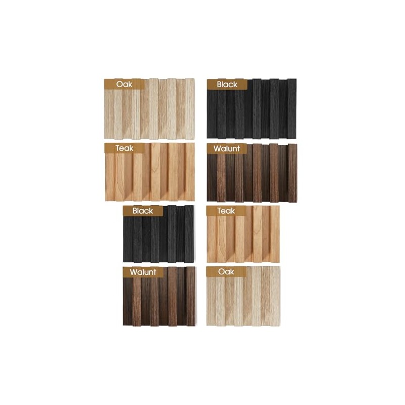 Samples 8 Pack 6" x 6" WPC Slat Wall Panels