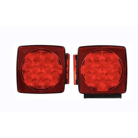 MAXXHAUL 50343 12V LED Submersible Left and Right Trailer Lights for Trailers Less than 80" Wide