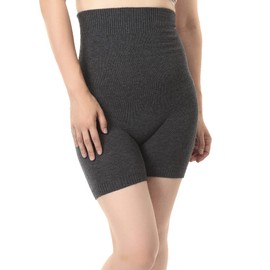 [kasane Lab] [Kasane Lab] Inner Silk Outer Cotton Pants (3/4 Length) [Made in Japan/Koryo-cho, Nara Prefecture], charcoal