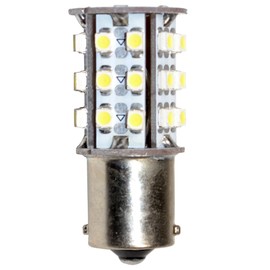 HQRP 4-Pack BA15s Bayonet Base 30 LEDs SMD LED Bulb Warm White for #93 1141 1156 1073 1093 1129 Replacement plus HQRP Sun Meter