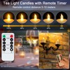 Esup Rechargeable Tea Lights Candles 12pcs Flameless Flickering Candles with