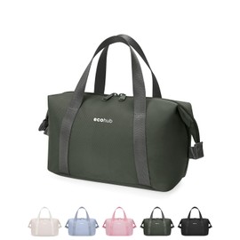 ECOHUB Travel Wash Bag for Women, Water-resistant Toiletry Bag with Wide-Open, Lightweight Makeup Cosmetic Organizer for Accessories, Recycled Saving Organizer for Full-Sized Toiletries, Green