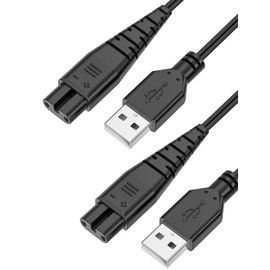 Mellbree Charger Cable for Hatteker 1.5M 2 Pack, Shaver Charger Cable Compatible with Hatteker RFC-588 RFC-598 RFC-690 RFC-692 RFC-696 RSCX-9598 RSCX-7568