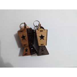 Wooden  LANTERN KEY CHAIN