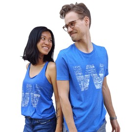 Hand-Drawn W Skyline Tank Top (Medium) Heather Royal