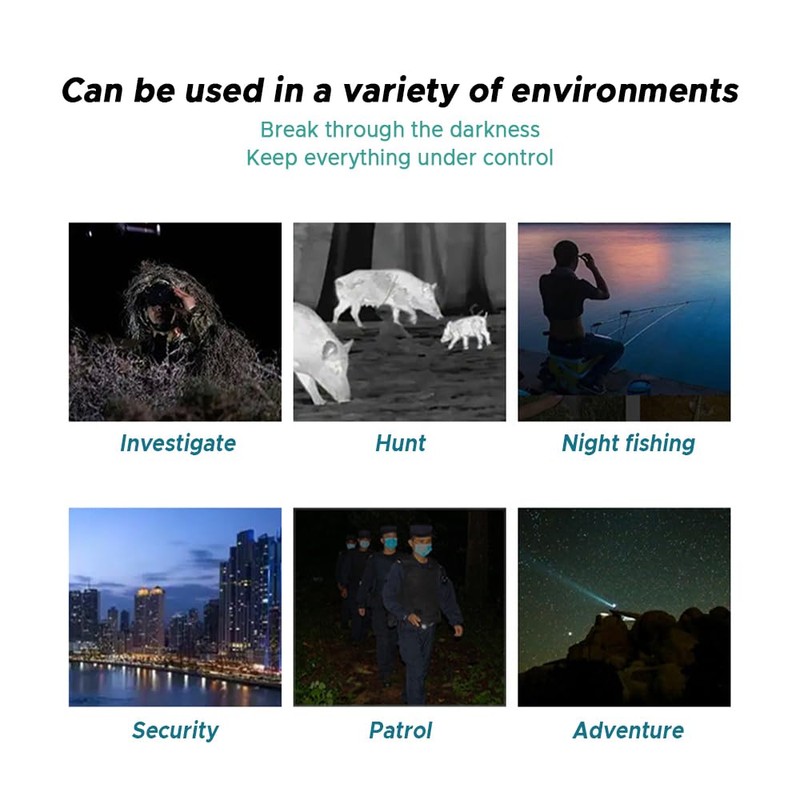 Xtahdge Digital Night Vision Binoculars All Black Full Color 4K