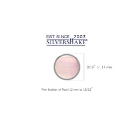 Silvershake 12 mm Pink Mother of Pearl 925 Sterling Silver Round Inlay Stud Post Earrings