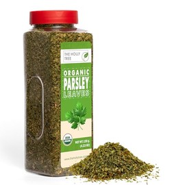 Organic Parsley Flakes 4.23 oz - Organic Dried Parsley Flakes for Cooking & Garnishing - USDA Certified, Kosher, Gluten Free - The Holly Tree