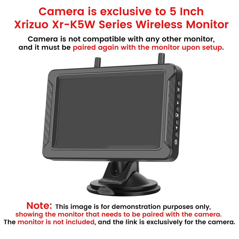 Xrizuo Xr-K5W Series Magnetic Solar Wireless Recharg Reverse Camera for