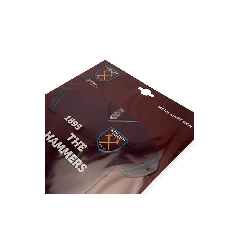 West Ham Shirt Shaped Metal Sign