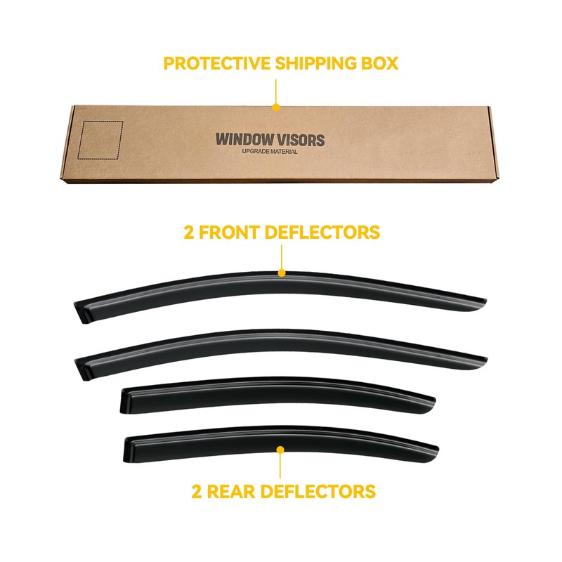 CMVT Auto Window Visor for 2009-2015 Nissan Maxima, Out-Channel Rain