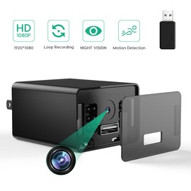 TAOZHI Mini Camera 1080P Nanny Cam Small Security Camera with Night Vision and Motion Detection for Indoor and Home, No WiFi