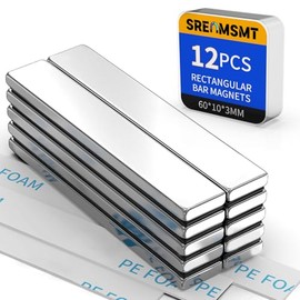 SMARTAKE 45 imanes para refrigerador, pequeños imanes redondos de 0.394 x 0.094 pulgadas, imanes de neodimio multiusos de alta calidad para nevera, pi
