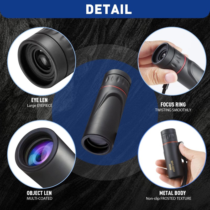 HDAJY Mini Monocular Telescope, Upgrade 30 x 25 HD Monoculars